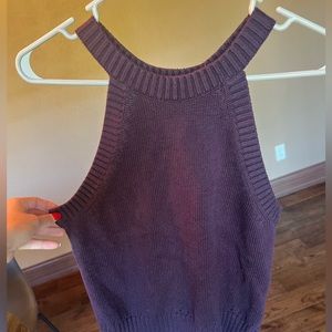 Banana Republic Chunky Knit Halter Top NWOT Burgundy/Maroon. small